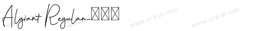 Algiant Regular字体转换